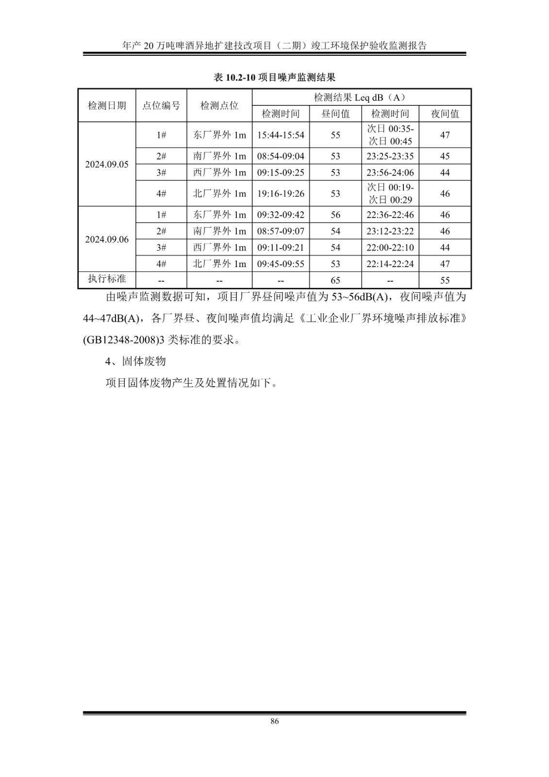 山东泰山啤酒股份有限公司年产20万吨啤酒异地扩建技改项目(二期)验收报告91