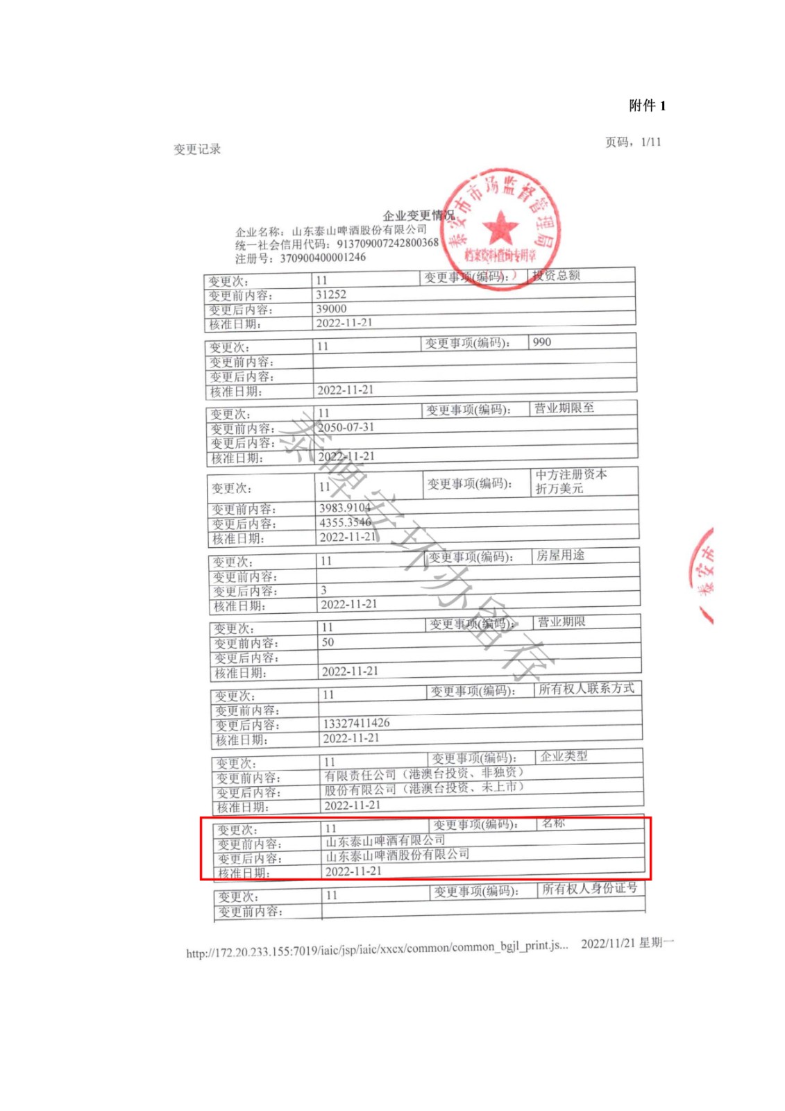 山东泰山啤酒股份有限公司年产20万吨啤酒异地扩建技改项目(二期)验收报告106